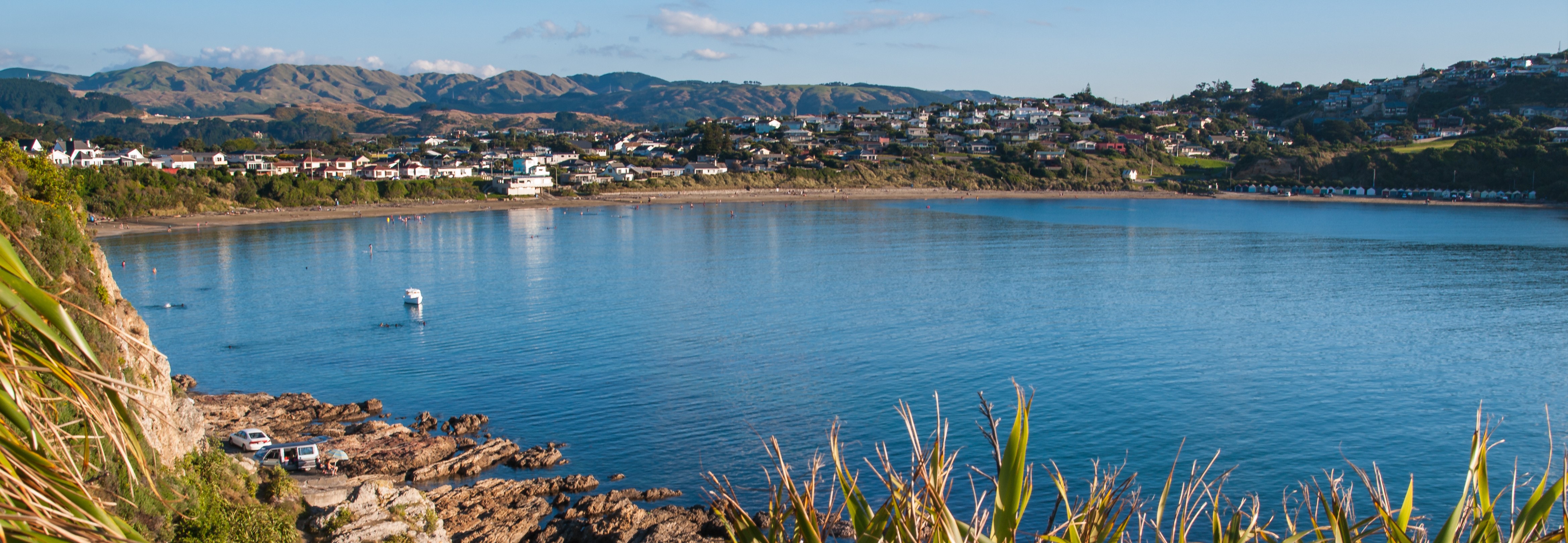 Coastal view over Titahi Bay, Porirua